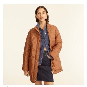 J Crew Quilted Cocoon Puffer, Size Large
